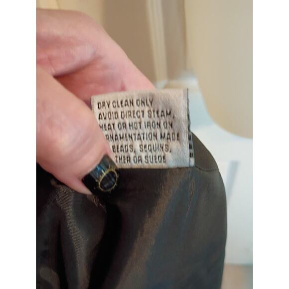 John Meyer Of Norwich Blazer Jacket Black Red Silver Rhinestone Sz 18 Festive... - Picture 13 of 13